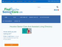 Tablet Screenshot of findhoustonseniorcare.com